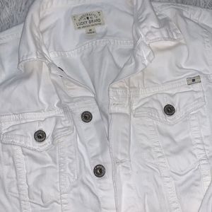 Lucky The Tomboy Trucker White Jean Jacket